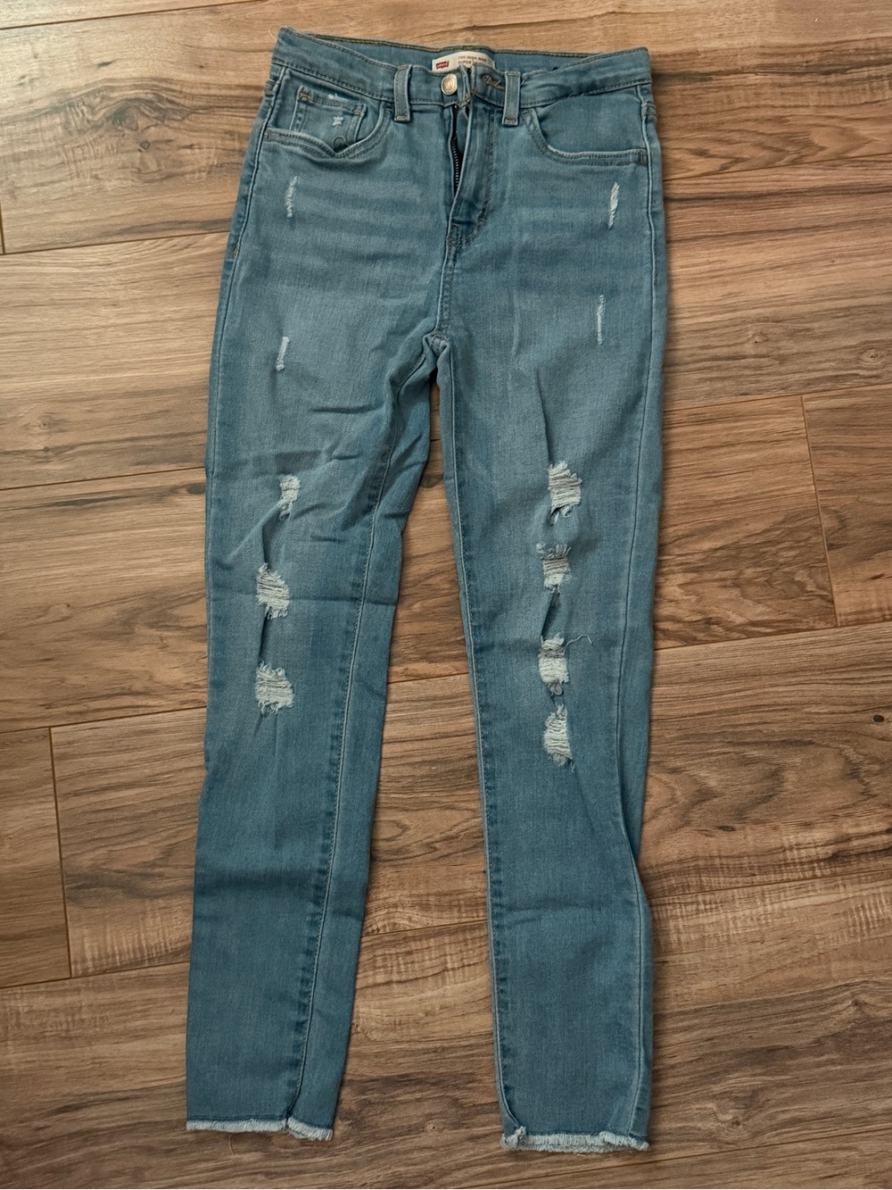 Levi's Distressed Light Blue Kids Jeans